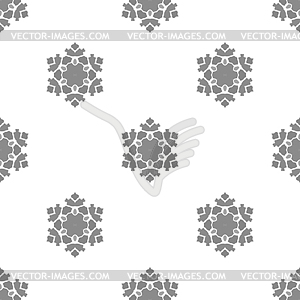 Creative Ornamental Seamless Grey Pattern - vector clipart