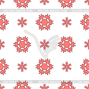Creative Ornamental Seamless Red Pattern - vector image