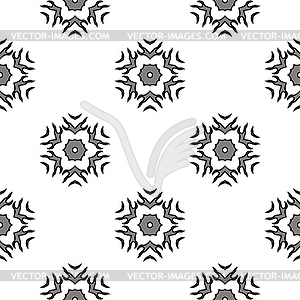 Creative Ornamental Mosaic Seamless Grey Pattern - vector image