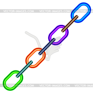 Красочные металлической цепью - рисунок в векторном формате