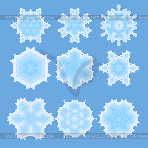 Set of Different Ornamental Rosettes - vector image