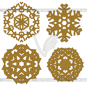 Set of Different Rope Ornaments - vector clip art