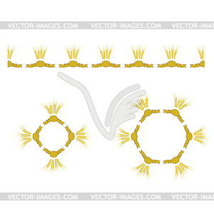 Wheat Icon Set - vector image