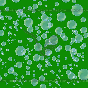Set of Blue Soap Bubbles - color vector clipart