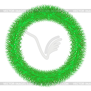 Christmas Tree Round Frame - vector clipart / vector image