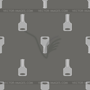 Seamless Grey Key Pattern - vector clipart