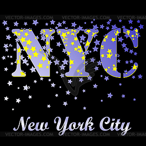 New York T-shirt Emblem. Vintage Sport Pattern - vector clipart