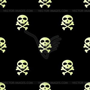 Skull Cross Bones Seamless Pattern - vector clipart / vector image
