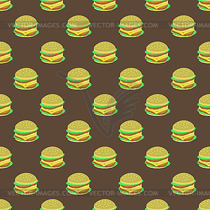 Hamburger Seamless Pattern - vector image