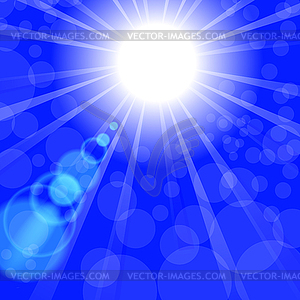 SunBurst with Flare and Lens - vector clipart