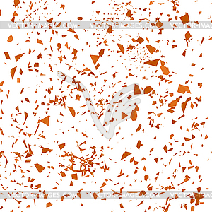 Orange Confetti. Set of Particles - vector image