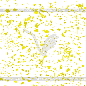 Yellow Confetti . Set of Particles - vector image