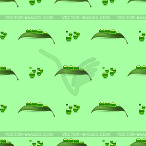 Fresh Natural Green Peas Seamless Pattern - vector EPS clipart