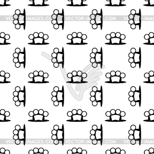 Metal Knuckles Seamless Pattern - vector clipart