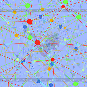 Particle, Molecule Structure. Chemical Compound - vector image