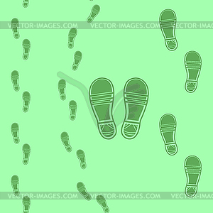 Clean Shoe Imprints Seamless Pattern - vector clipart