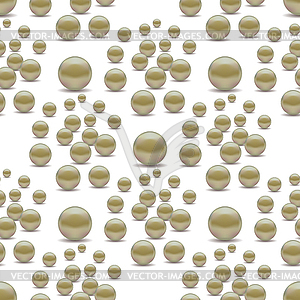 Scattered Pearls Seamless Pattern - vector clipart