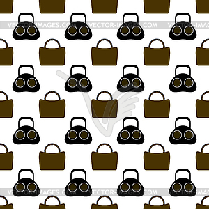 Seamless Womens Handbag Pattern - vector clip art