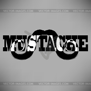 Mustache Silhouette Icon - vector image