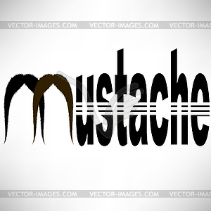 Mustache Silhouette Icon - vector image