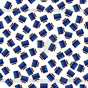 Screen Monitor Seamless Pattern - vector clipart