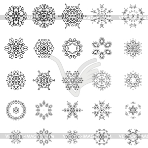 Round Geometric Ornaments Set - vector EPS clipart