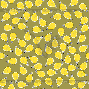 Yellow Lamp Seamless Pattern - vector clip art