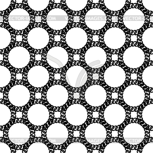 Seamless Black White Chain Pattern - vector clipart