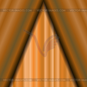 Cinema Closed Orange Curtain - vector clipart