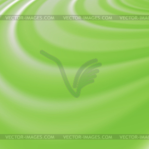 Abstract Glowing Green Waves - vector image