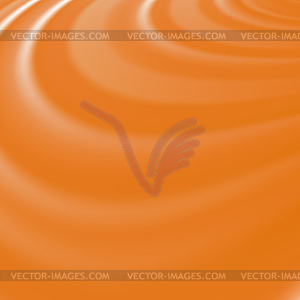 Orange Waves. Smooth Swirl Background - vector image