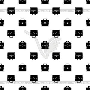 Bag Silhouette Seamless Pattern. Briefcase - vector image