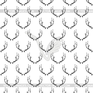 Animal Horns Seamless Pattern - vector image