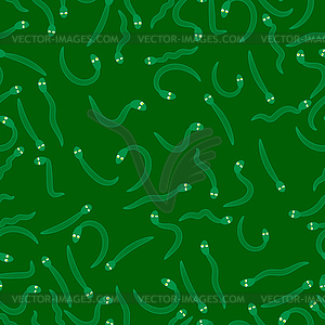 Green Snakes Seamless Pattern. Animal Background - vector clip art