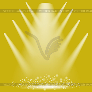 Concert Lighting. Stage Spotlights - vector clipart