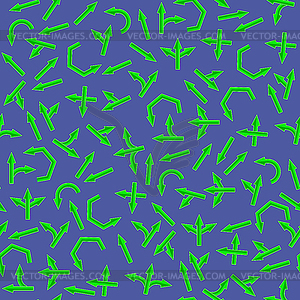 Set of Green Arrows Seamless Pattern - vector EPS clipart