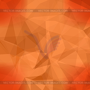 Orange Light Polygonal Mosaic Background - vector image