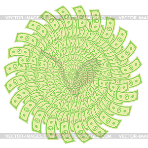 Paper Dollars. American Banknotes. US Currency - vector image