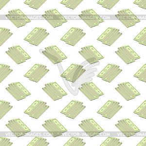 Set of Paper Dollars Seamless Pattern - vector clip art