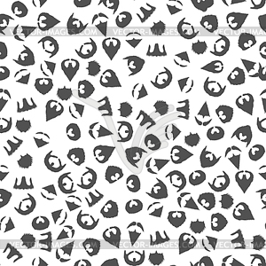 Beard Mustache Silhouette Seamless Pattern - vector image