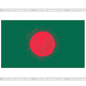 Национальный флаг Бангладеш - векторный клипарт / векторное изображение