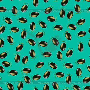 Olive Seamless Pattern. Food Background - vector clip art