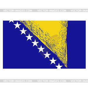 Bosnia and Herzegovina Flag - vector EPS clipart