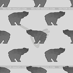 Bear Polygonal Seamless Pattern - vector image