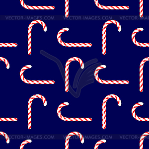 Candy Cane Seamless Pattern - vector clipart