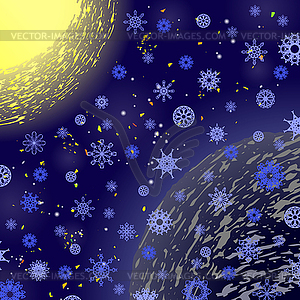 Winter Snowflake Blue Pattern - vector clip art