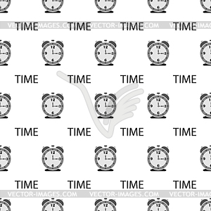 Alarm Clock Seamless Pattern - vector clipart