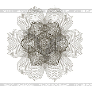 Geometric Ornament. Guilloche Rosette - vector image