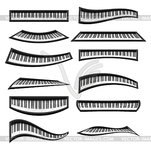 Фортепианный Клавиатуры - векторизованное изображение клипарта