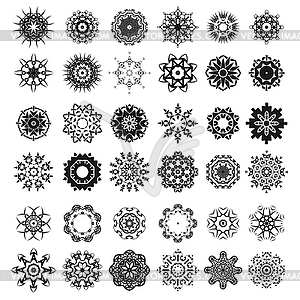 Set of Different Rosettes - vector clipart